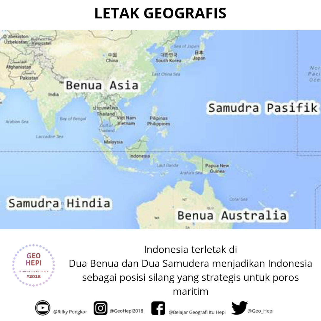 indonesia terletak diantara dua benua terbaru