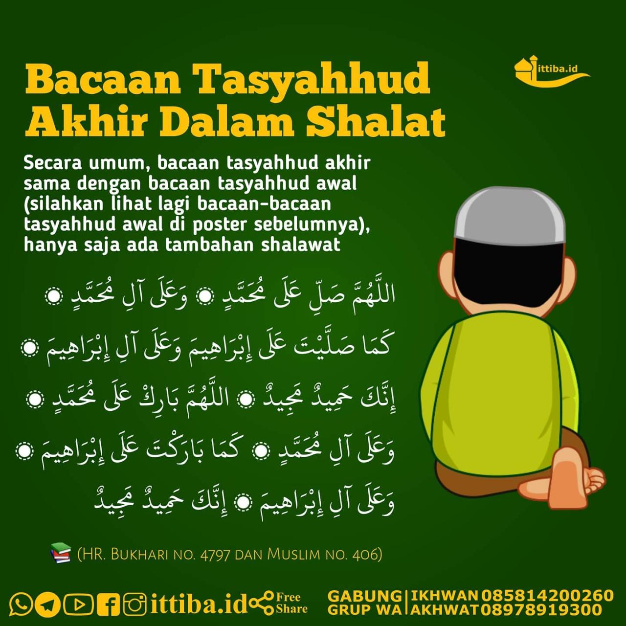 doa tasyahud awal dan akhir