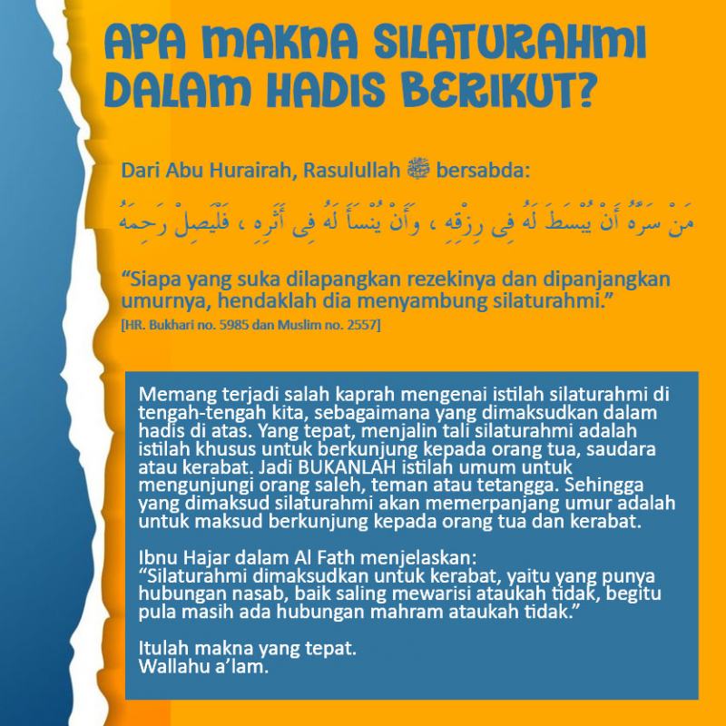 apa yang dimaksud dengan silaturahmi