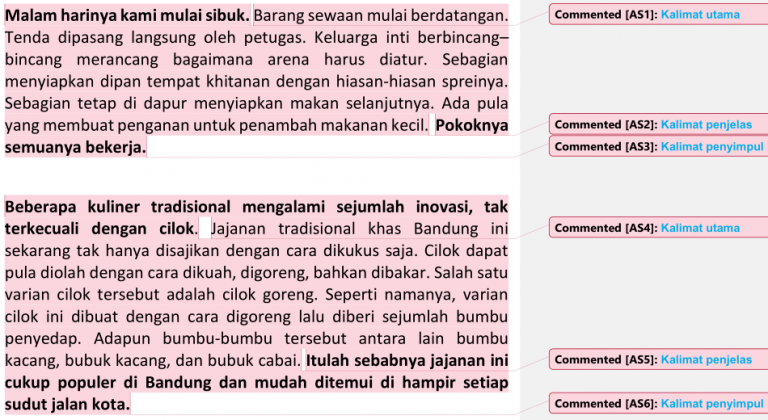 kalimat utama paragraf pertama adalah