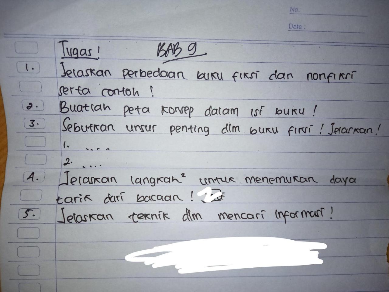 sebutkan unsur unsur buku fiksi