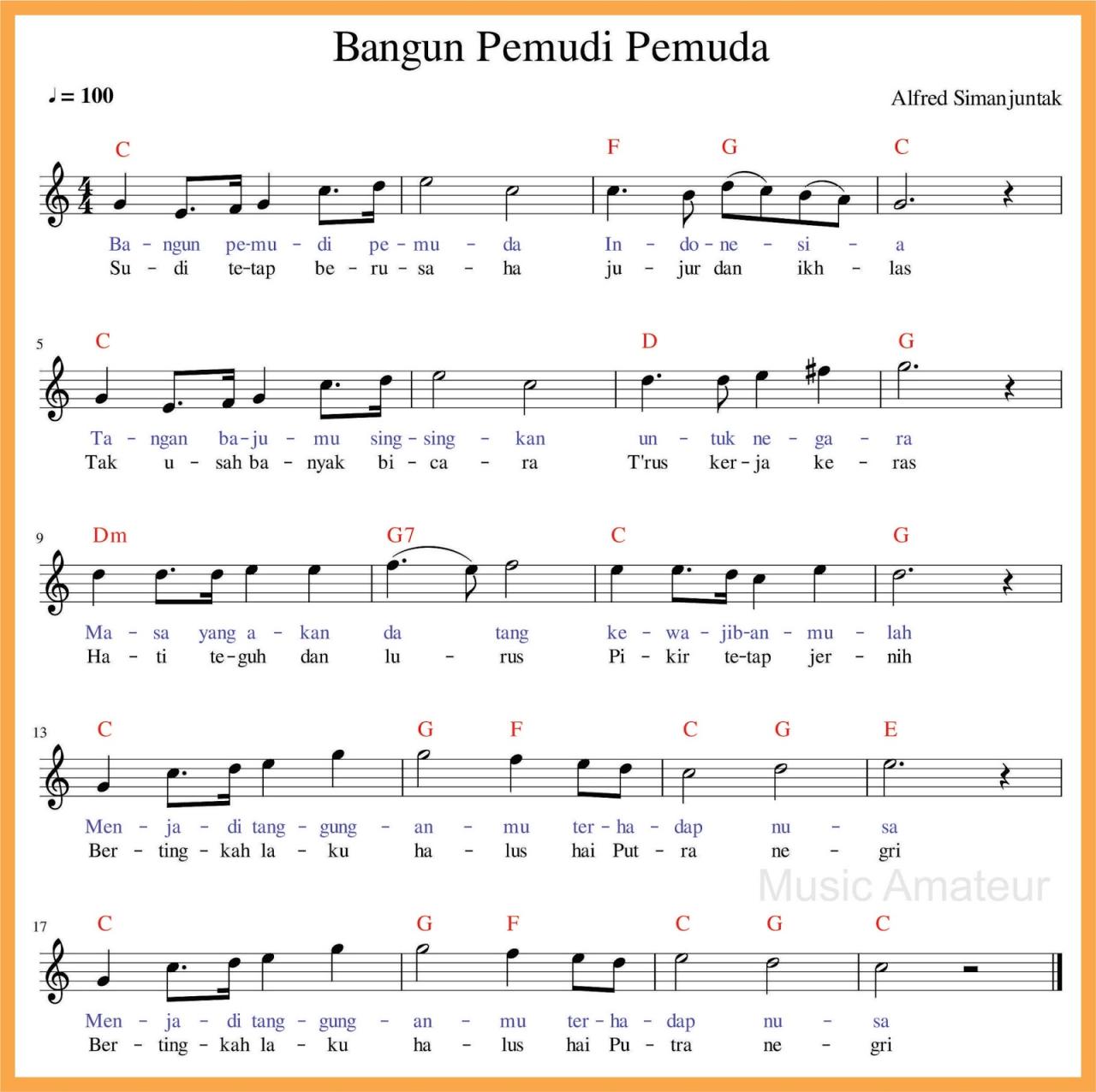 lirik lagu bangun pemudi pemuda