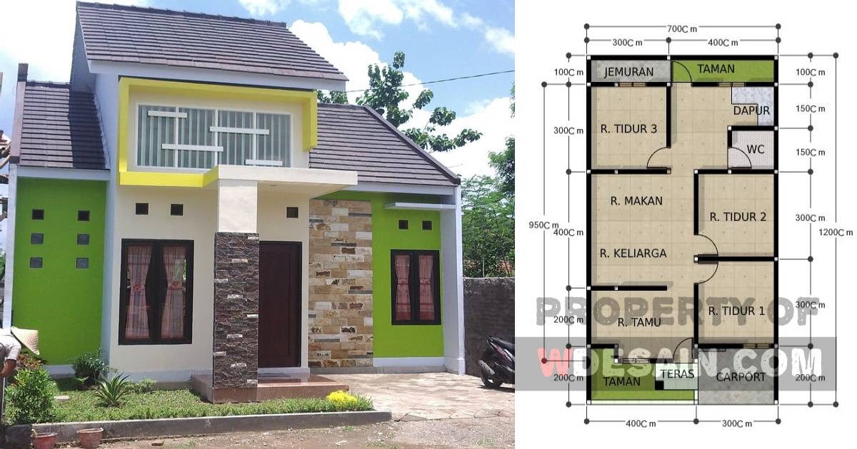 gambar rumah 7x12 tampak depan terbaru