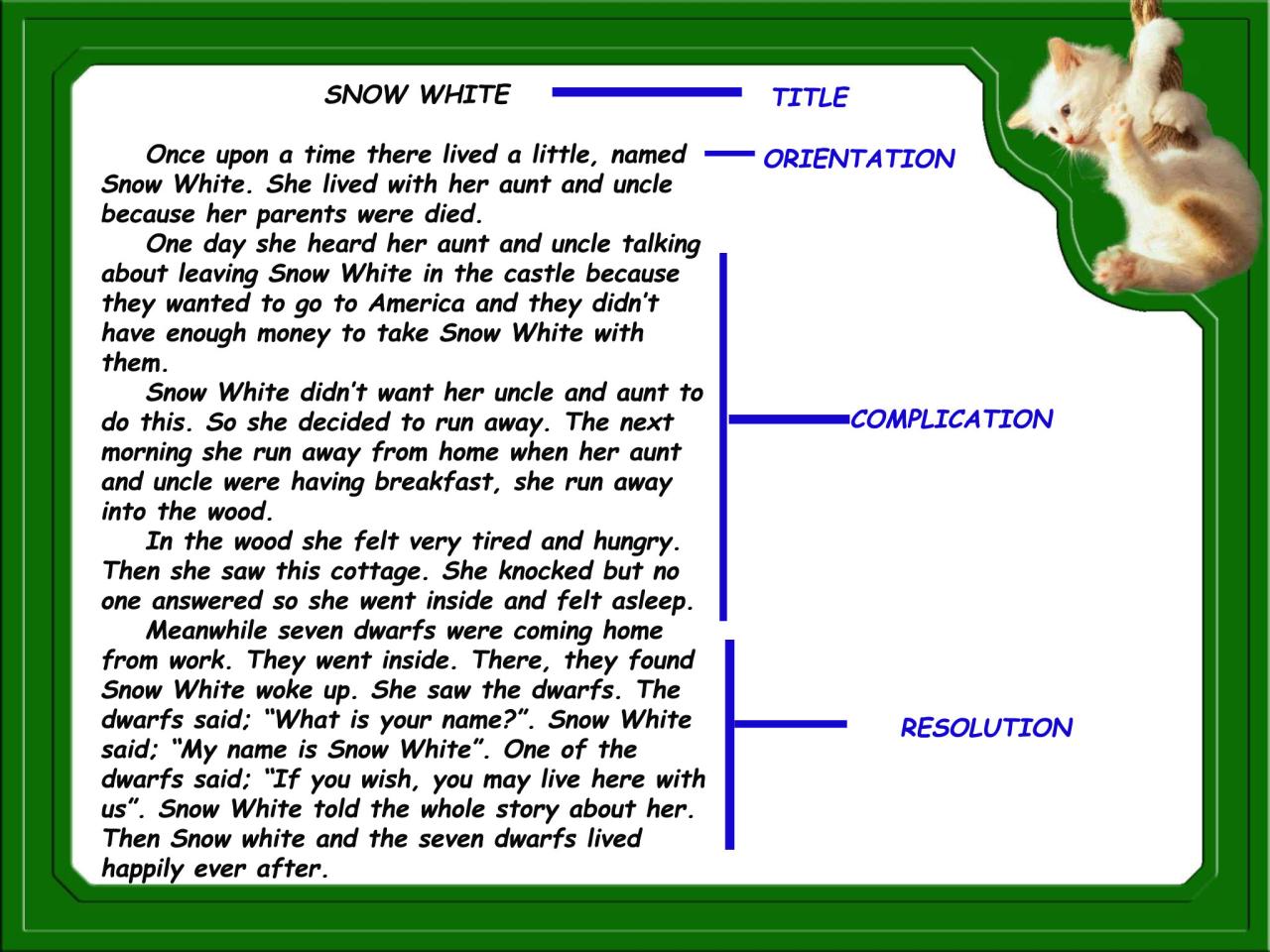 contoh narrative text beserta strukturnya